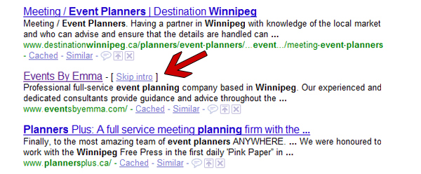 Google's "Skip Intro" Feature